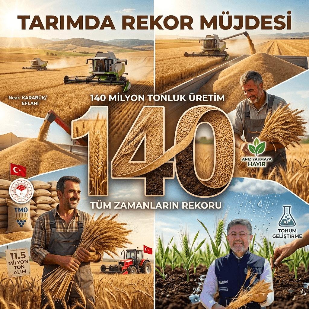 Türkiye Tarımında 140 Milyon Tonluk Rekor Bekleniyor