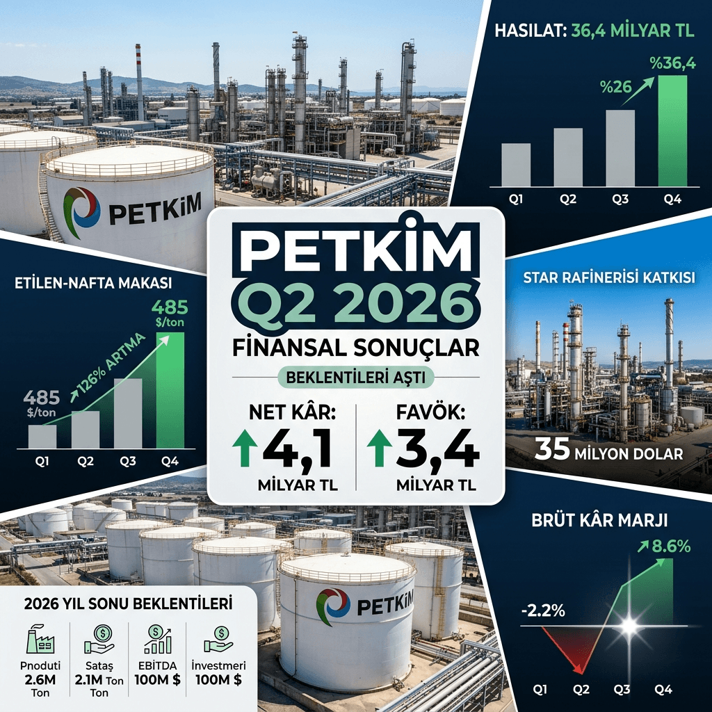 Petkim'den Güçlü Bilanço: 4,1 Milyar TL Net Kârla Beklentileri Aştı, Zarardan Kâra Geçiş Başardı