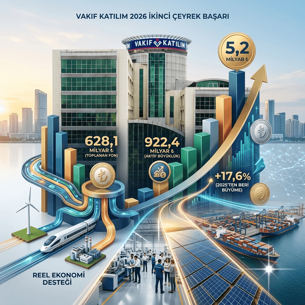 Vakıf Katılım’dan Güçlü Finansal Sonuç: İkinci Çeyrekte 5,2 Milyar TL Net Kâr