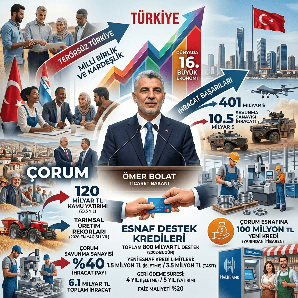Çorum İhracatta Rekor Kırdı: 6,1 Milyar Dolara Ulaştı, Savunma Sanayisinde Payı Yüzde 40’a Çıktı