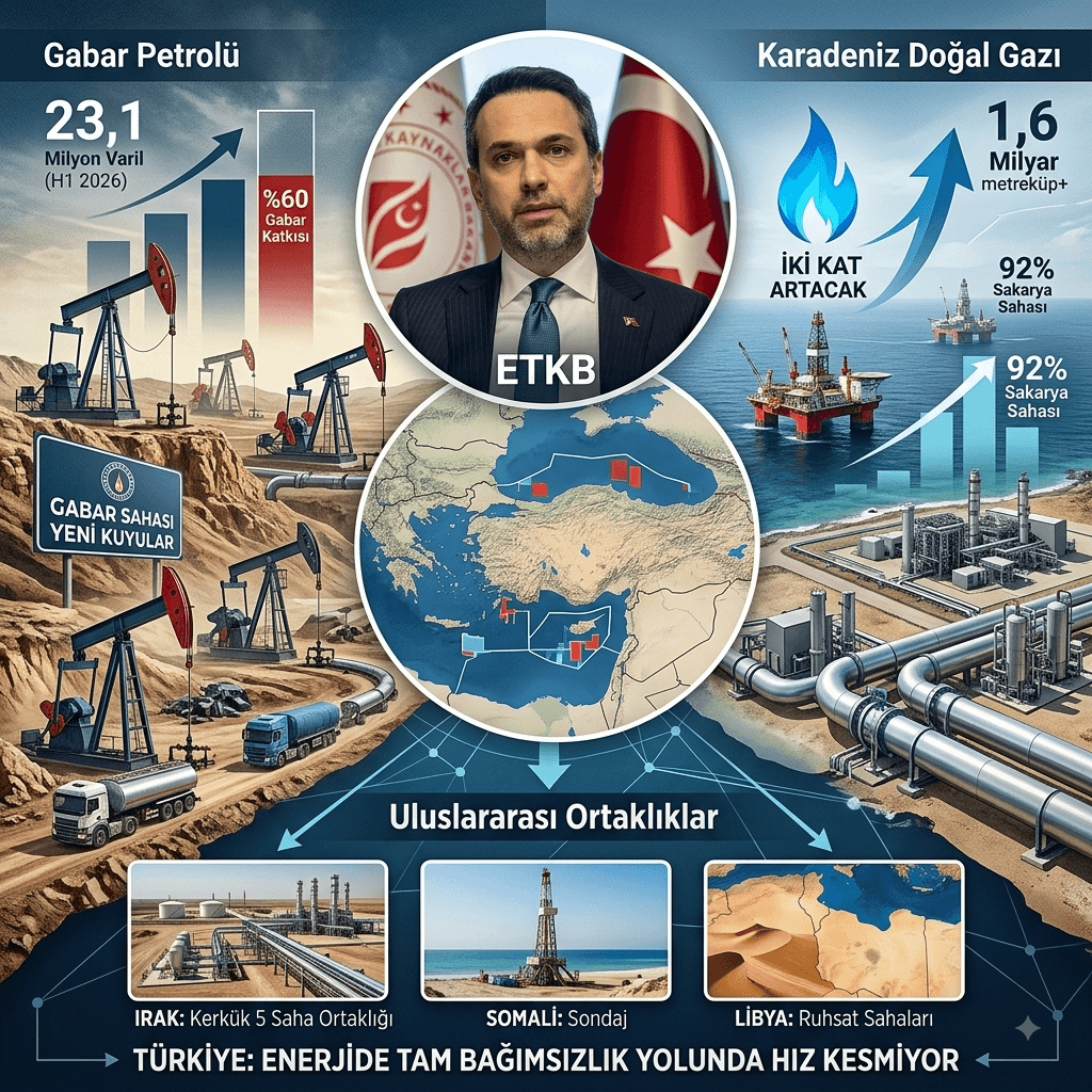Türkiye'de Enerji Üretiminde Rekor: Petrol 23,1 Milyon Varile, Doğal Gaz 1,6 Milyar Metreküpe Ulaştı