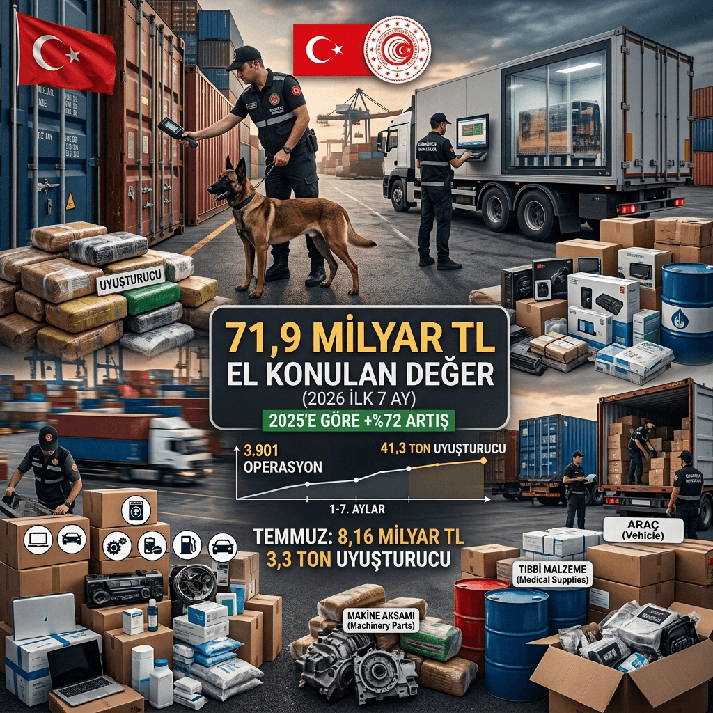 Gümrüklerde Kaçakçılığa Büyük Darbe: 7 Ayda 71,9 Milyar TL’lik Yakalama