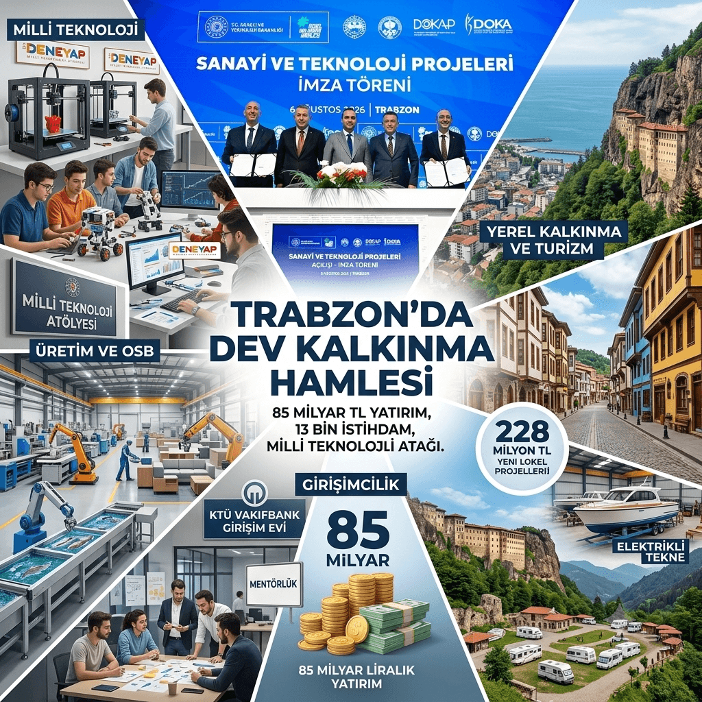 Trabzon'a Dev Kalkınma Hamlesi: 85 Milyar TL Yatırım, 13 Bin İstihdam ve Milli Teknoloji Atağı