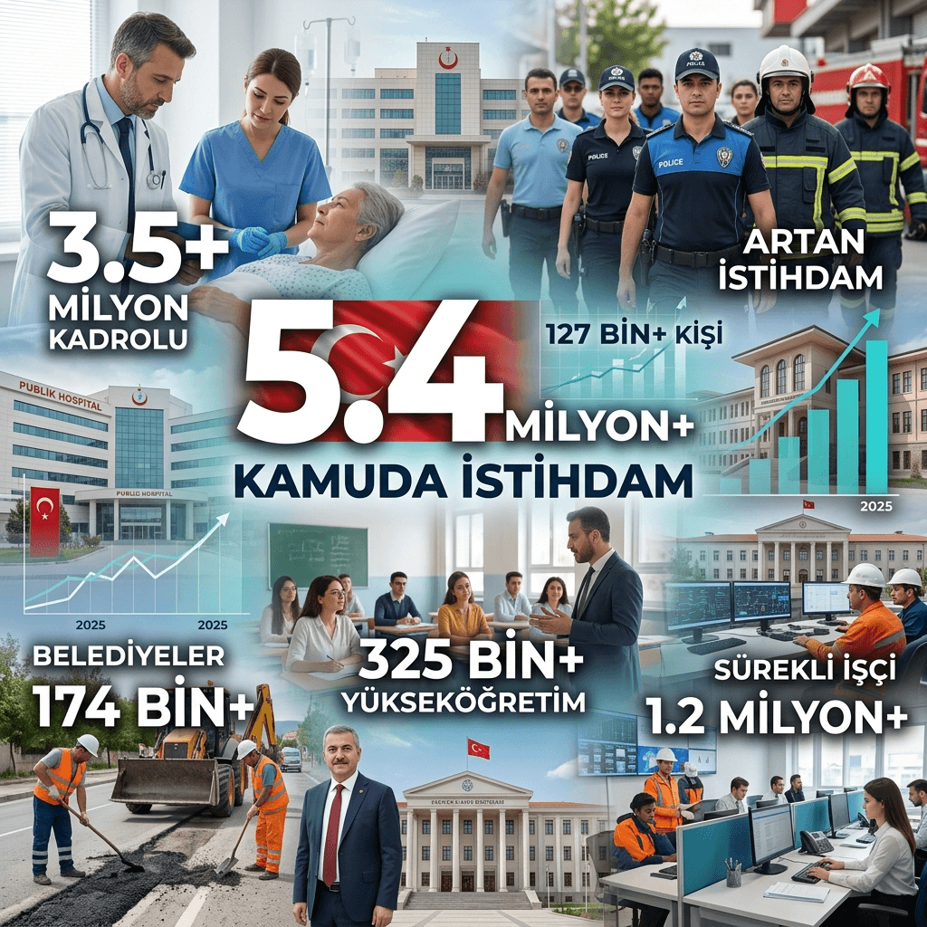 Kamuda İstihdam 5,4 Milyonu Aştı: 1 Yılda 127 Bin 677 Kişilik Artış