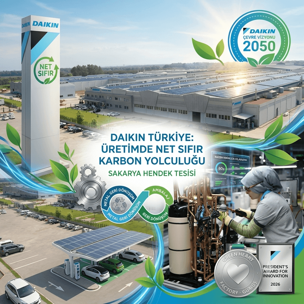 Daikin Türkiye’den Net Sıfır Karbon Hamlesi: Güneş Enerjisiyle 23 Bin 801 Ton Karbon Emisyonu Önledi