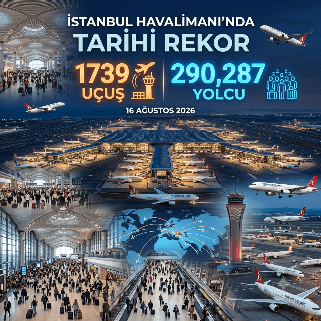İstanbul Havalimanı’nda Tarihi Rekor: 290 Bin 287 Yolcu ve 1739 Uçuşla Zirveye Çıktı