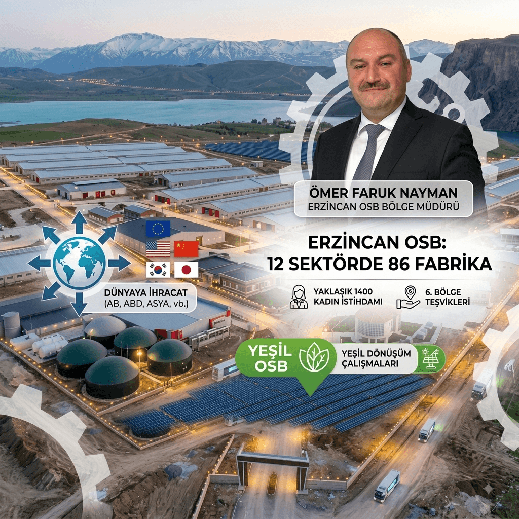 Erzincan OSB Büyüyor: 86 Fabrikadan Dünya Pazarlarına İhracat ve 10 Binlerce İstihdam Hedefi