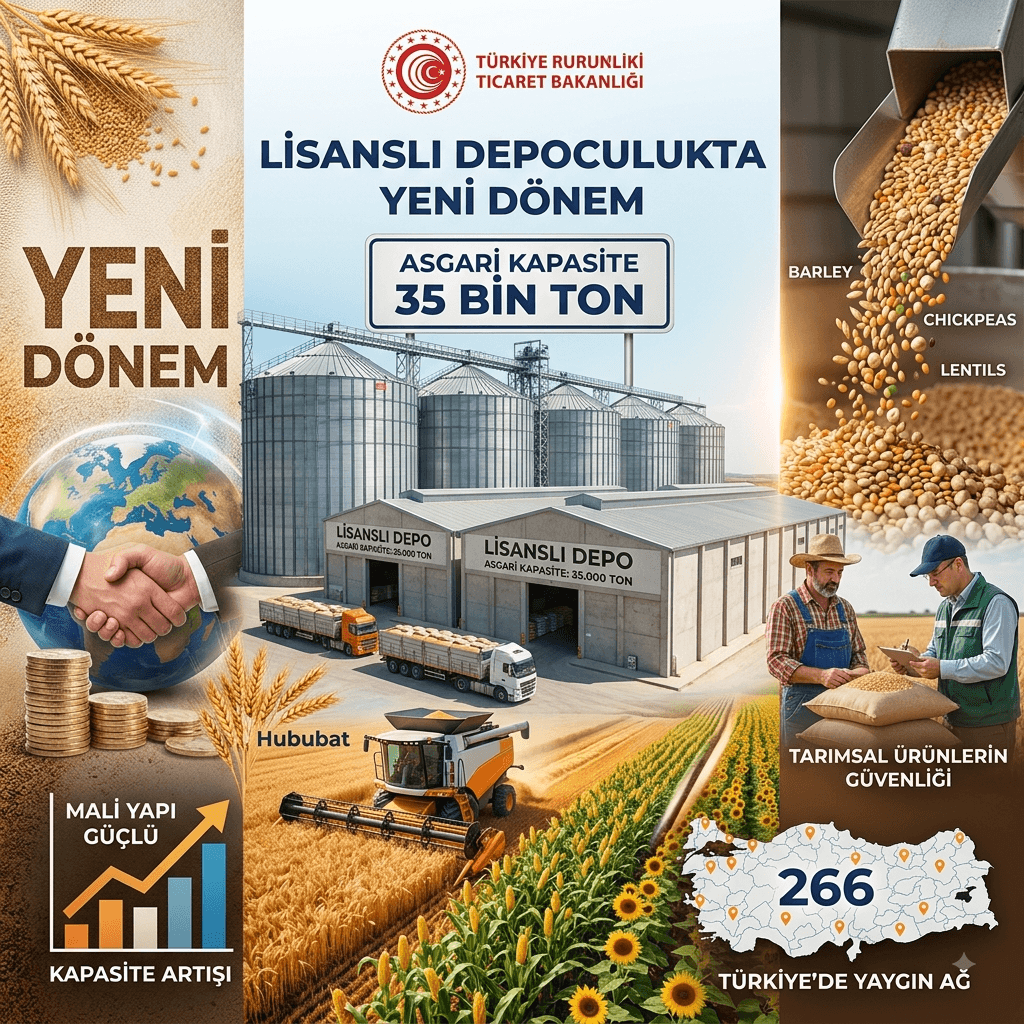 Lisanslı Depoculukta Yeni Dönem: Asgari Depolama Kapasitesi 35 Bin Tona Çıkarıldı