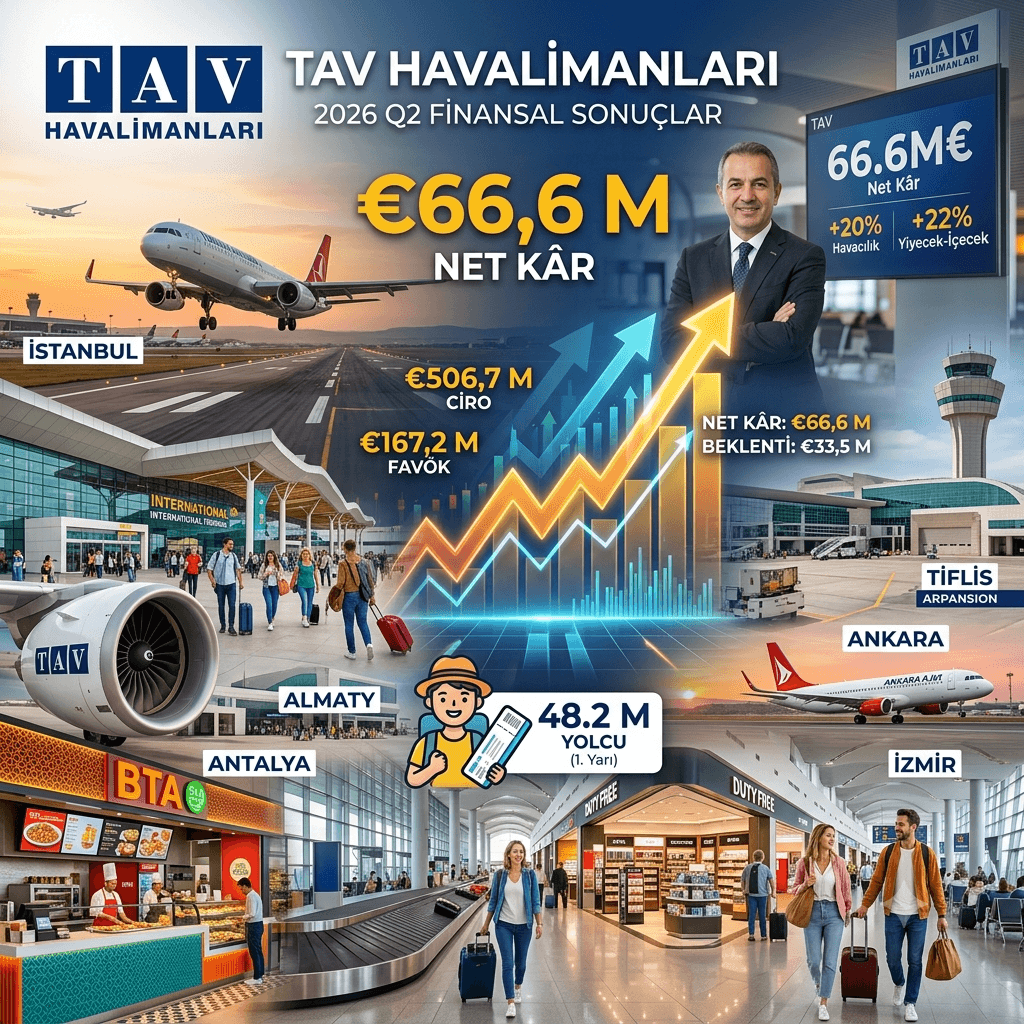 TAV Havalimanları’ndan Beklentileri Aşan Kâr: 2026’nın İkinci Çeyreğinde 66,6 Milyon Euro Net Kâr