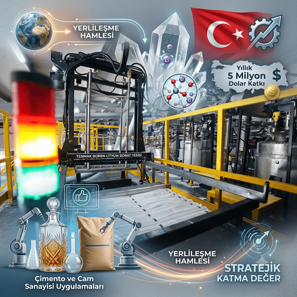 TENMAK’tan Stratejik Yerlileşme Hamlesi: Lityum Borat Üretim Tesisi Devreye Alındı, 5 Milyon Dolarlık Katkı Hedefleniyor