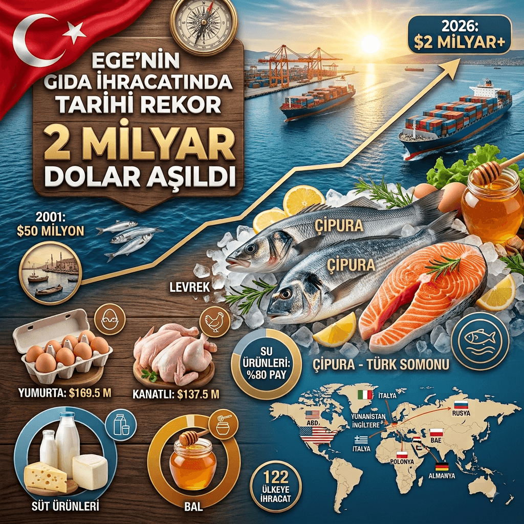 Ege Su Ürünleri İhracatında Tarihi Rekor: İhracat 2 Milyar Doları Aştı