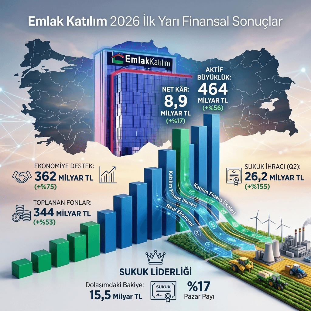 Emlak Katılım’dan 2026’nın ilk yarısında güçlü performans: Net kâr 8,9 milyar TL’ye yükseldi