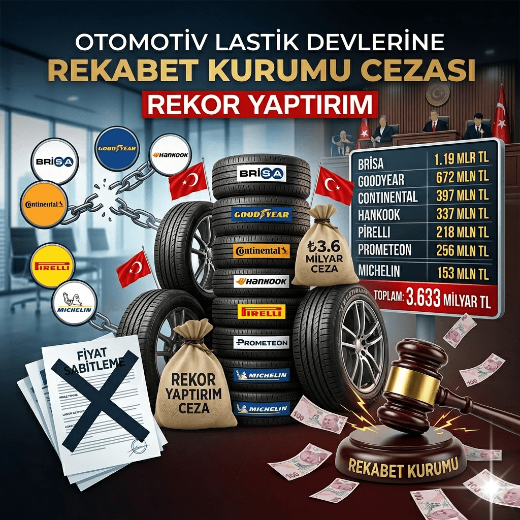 Lastik Devlerine Rekor Ceza! Rekabet Kurumu’ndan 3,6 Milyar TL’lik Şok Yaptırım