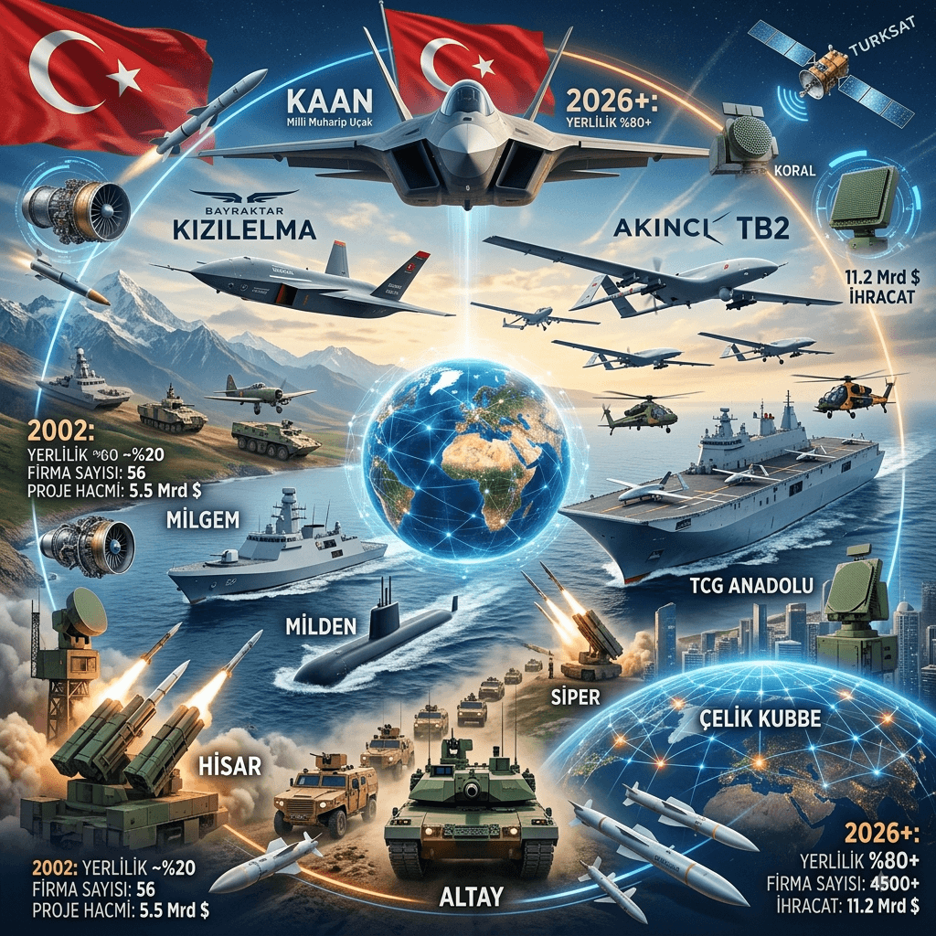 Türk Savunma Sanayisinde 25 Yıllık Dönüşüm: İhracat 10 Milyar Doları Aştı, Yerlilik %80’i Geçti