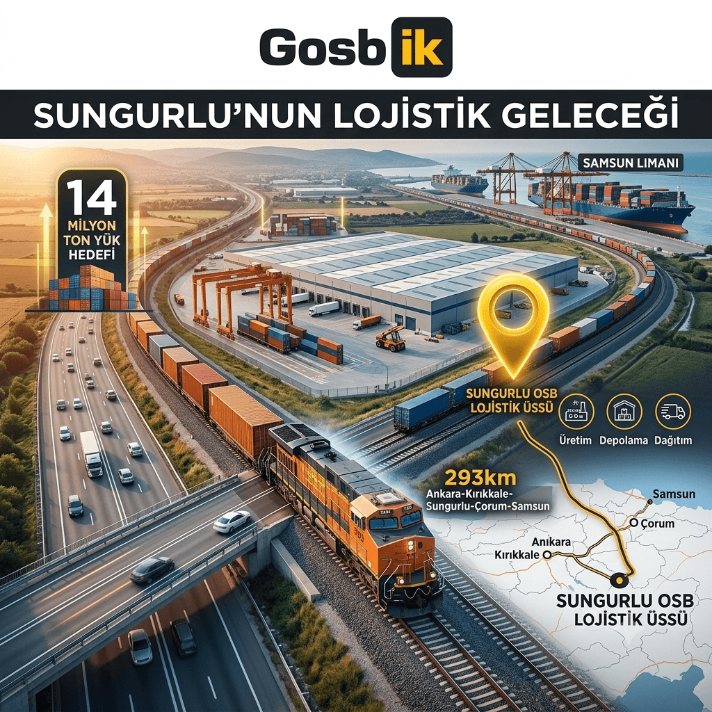 Sungurlu Lojistik Üs Mü Oluyor? 293 Kilometrelik Demiryolu ve 14 Milyon Tonluk Yük Hedefi Bölgeyi Dönüştürecek