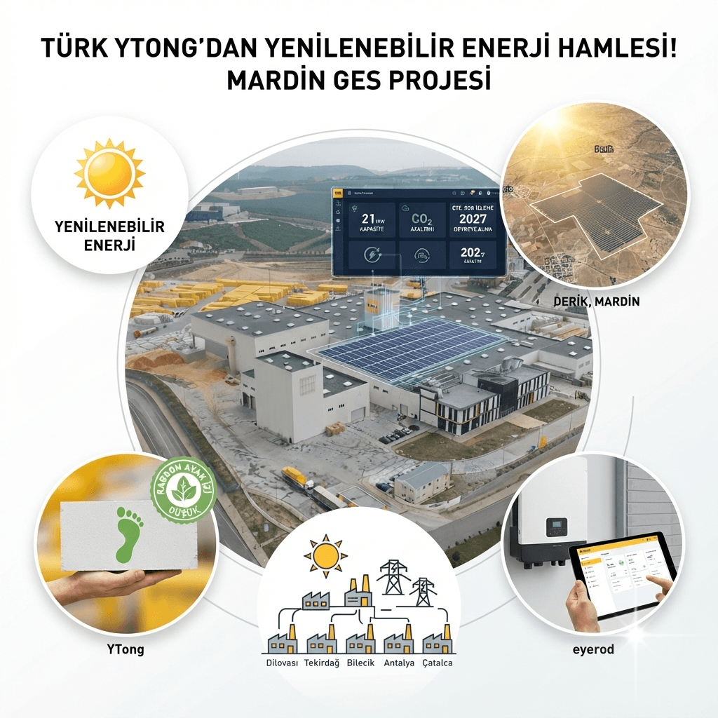 Türk Ytong’dan Dev GES Yatırımı! Mardin’de Kurulacak 21 MW’lık Santral ile 5 Fabrika Güneş Enerjisiyle Çalışacak