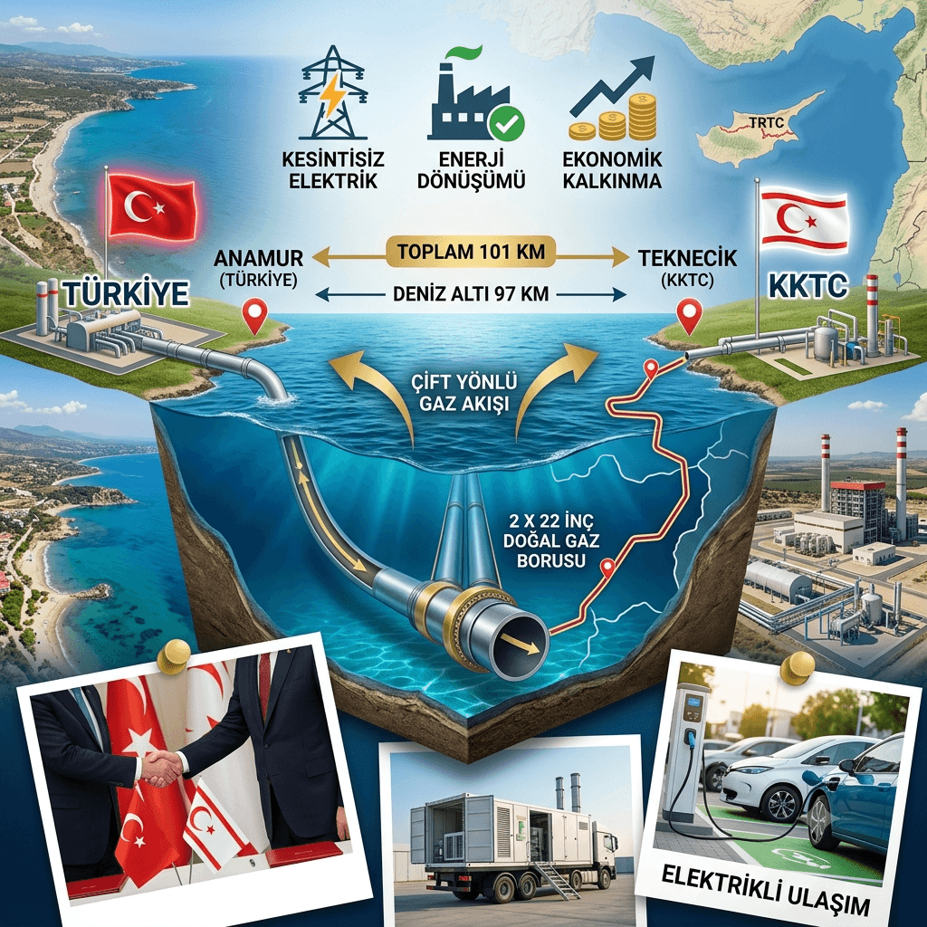 Türkiye ile KKTC Arasında Tarihi Enerji Hamlesi! Akdeniz'in Altından Doğal Gaz Hattı Geliyor