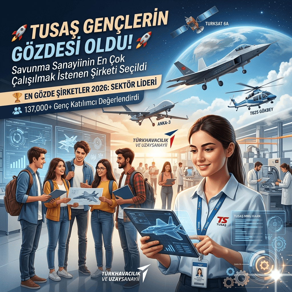 TUSAŞ Gençlerin Gözdesi Oldu: Savunma Sanayiinin En Çok Çalışılmak İstenen Şirketi Seçildi