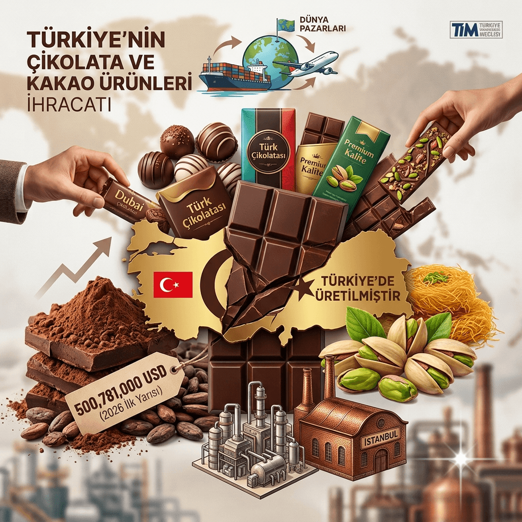 Türkiye'nin Çikolata İhracatı 500 Milyon Doları Aştı: Hedef “Türk Çikolatası” Markasını Dünyaya Taşımak