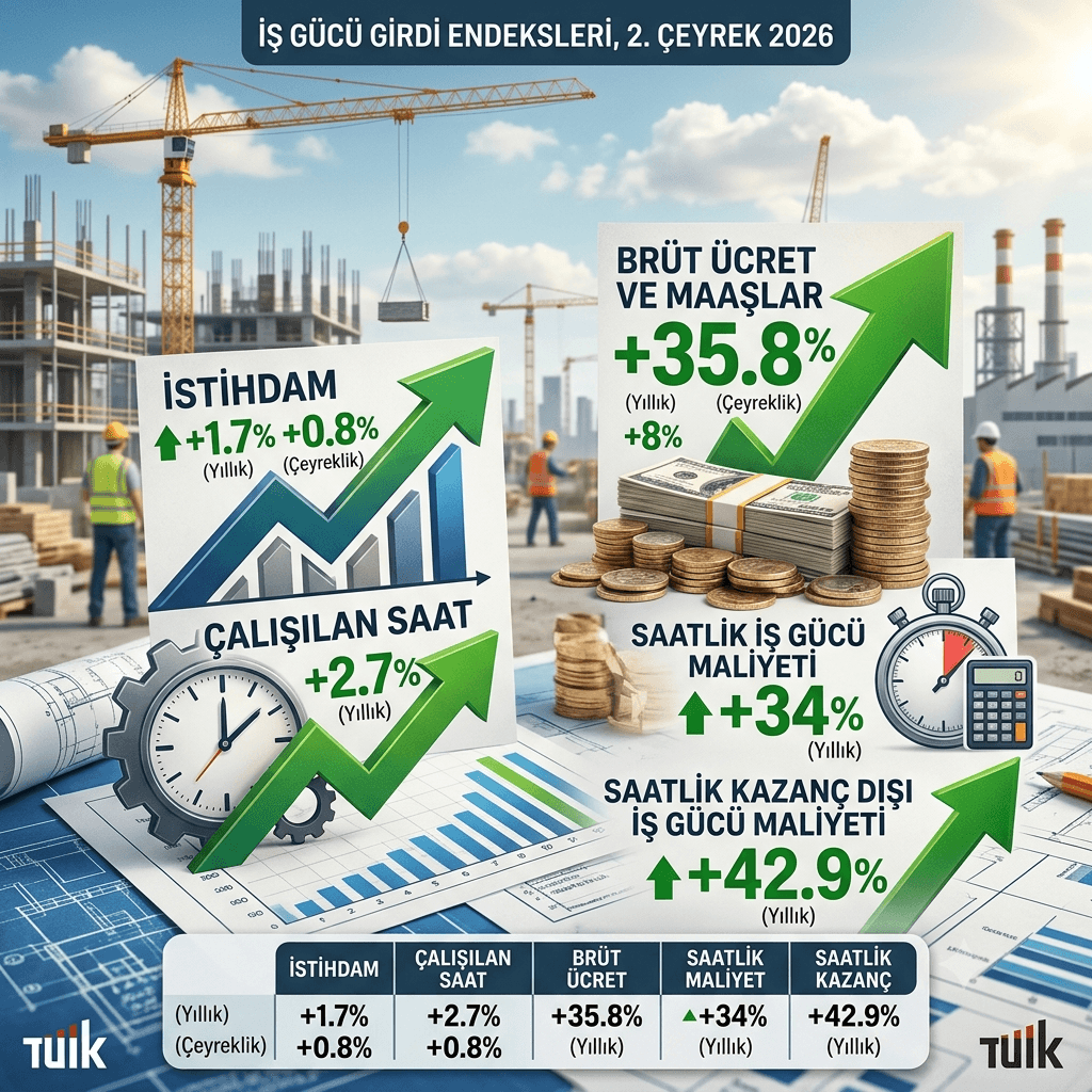 İstihdam Yüzde 1,7 Arttı, Ücret ve İş Gücü Maliyetlerinde Büyük Yükseliş
