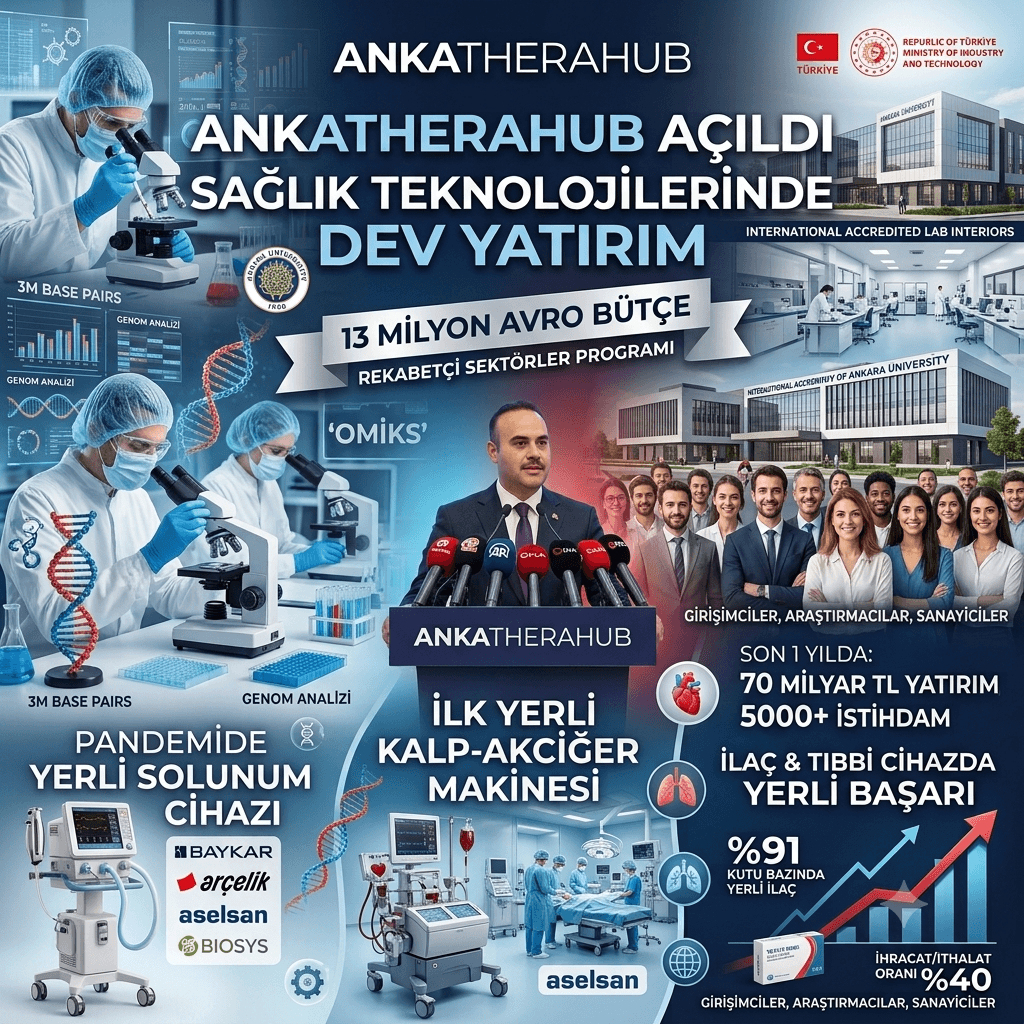13 Milyon Avroluk AnkaTheraHub Yatırımıyla Türkiye Sağlık Teknolojilerinde Yeni Döneme Girdi: Ar-Ge ve İnovasyonda Büyük Atılım