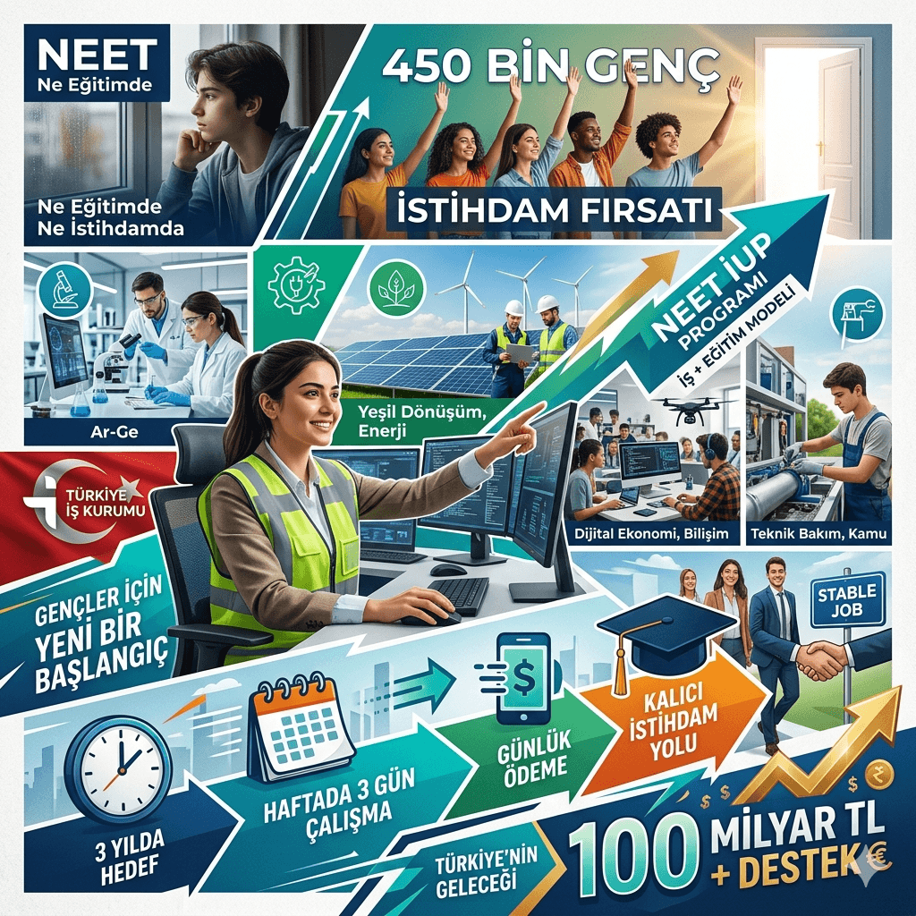 450 Bin Gence İş Fırsatı: NEET İUP Programı Başlıyor! Kimler Yararlanabilecek?