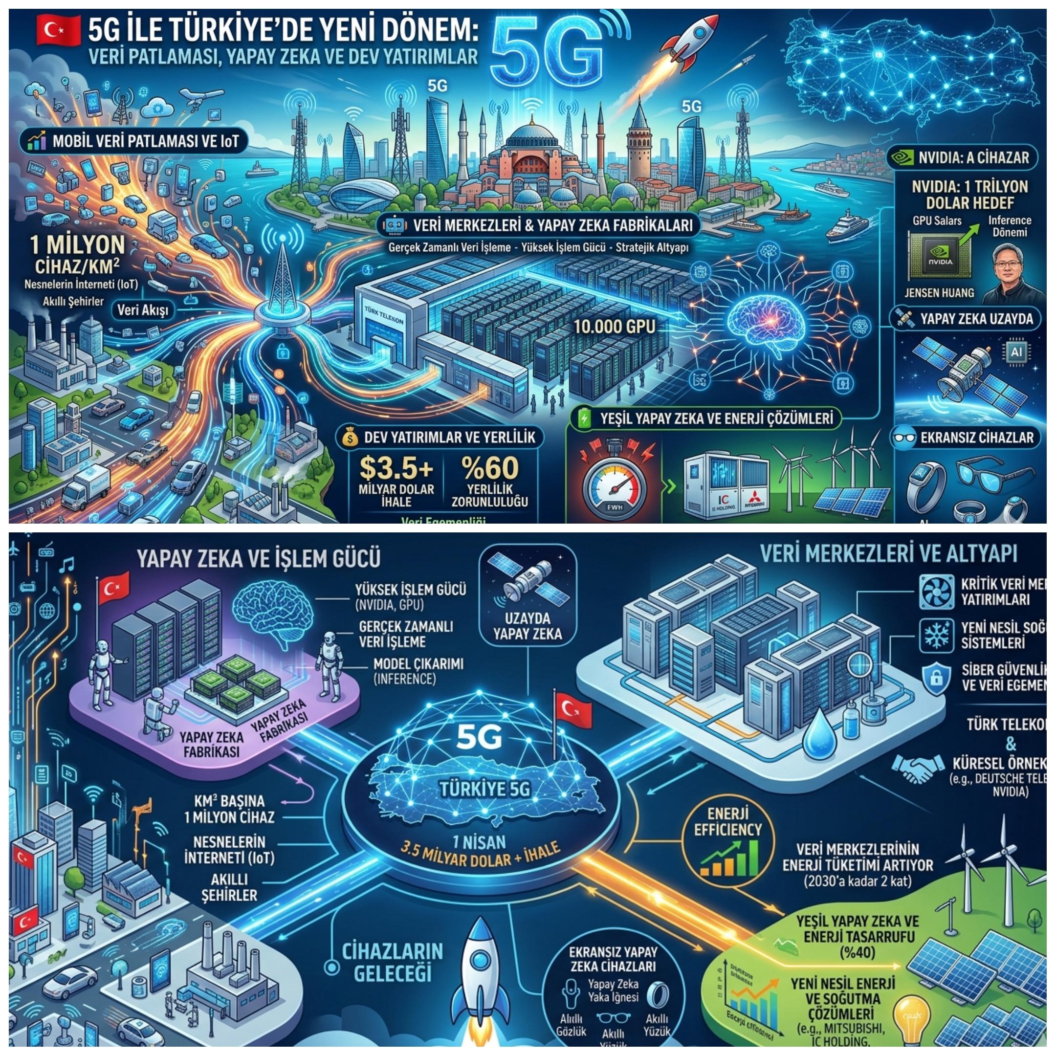 5G Türkiye’de Başlıyor: Mobil Veri Patlaması, Yapay Zeka Yatırımları ve Veri Merkezi Devrimi