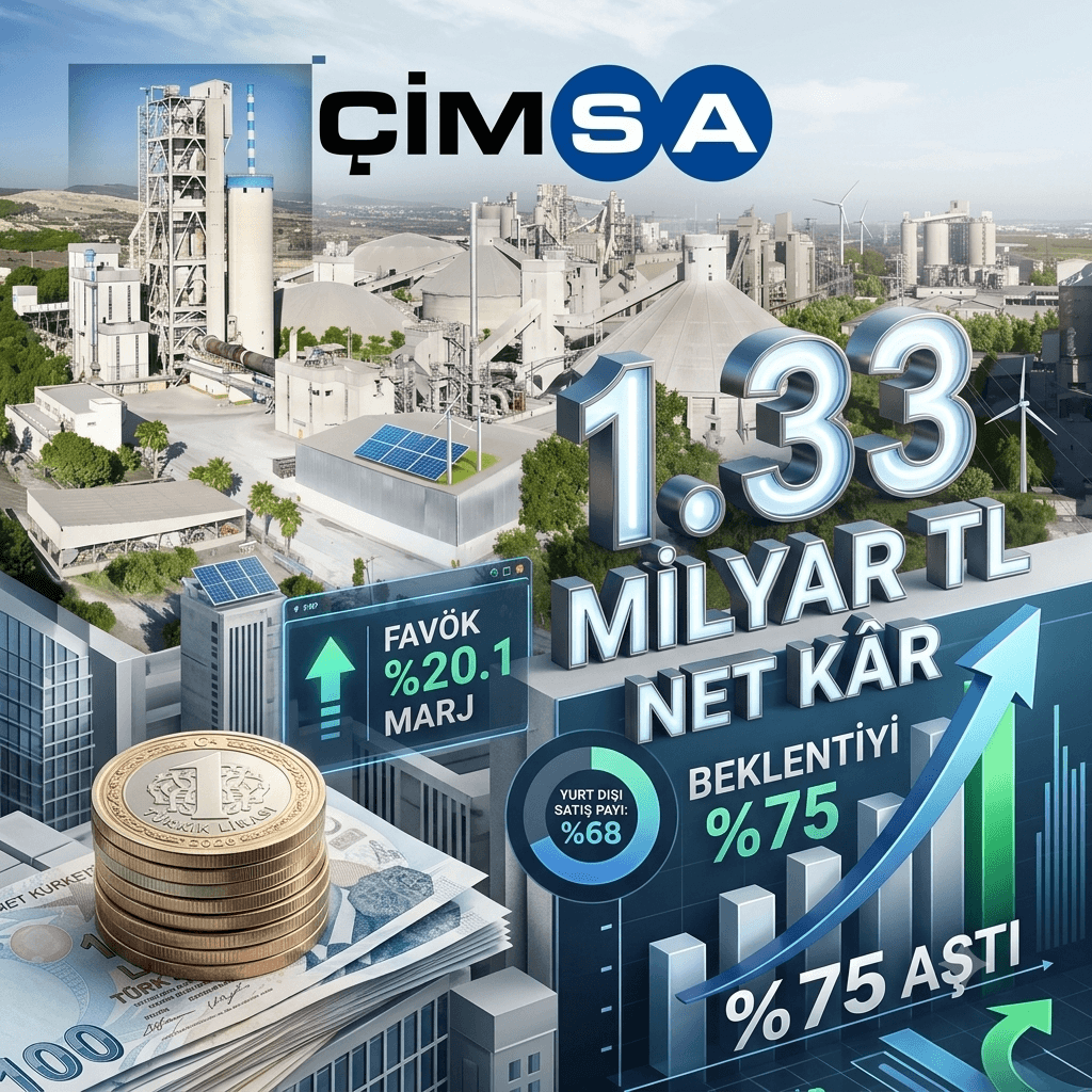 Çimsa'dan Beklentileri Aşan Bilanço: İkinci Çeyrekte Net Kâr 1,33 Milyar TL'ye Ulaştı