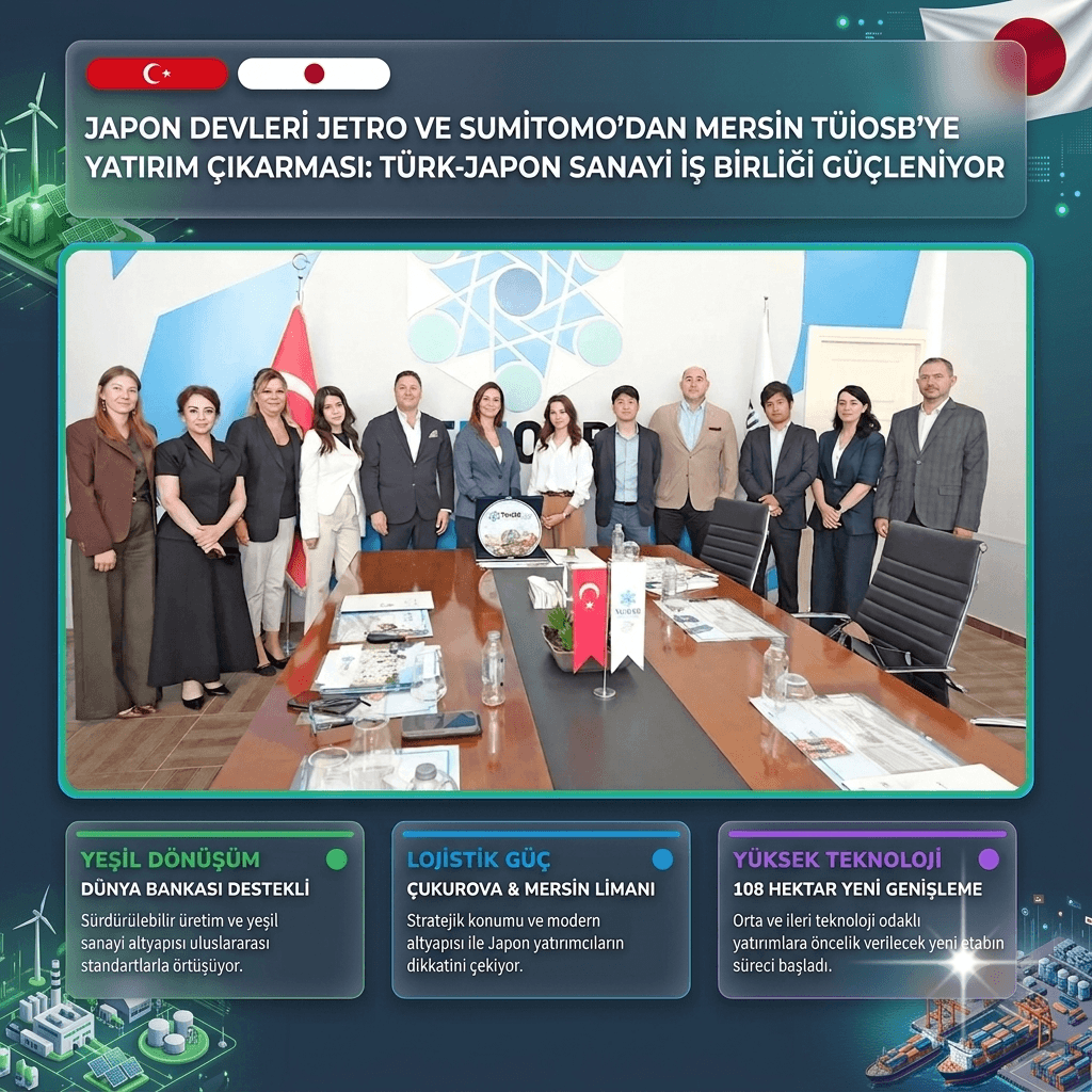 Japonya'dan Mersin'e Yatırım İlgisi: JETRO ve Sumitomo TÜİOSB'de Yeni İş Birliği Fırsatlarını Değerlendirdi
