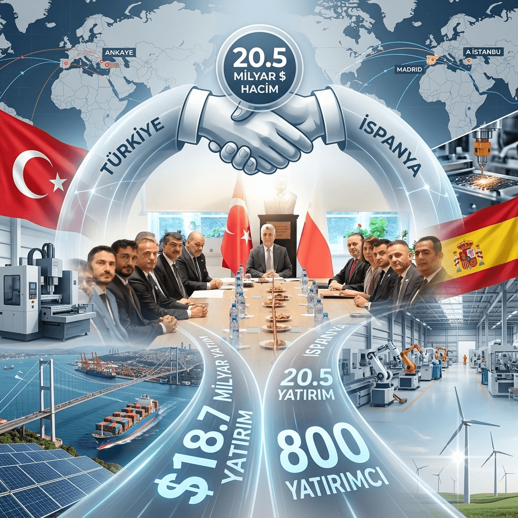Türkiye-İspanya Ticaretinde 20,5 Milyar Dolarlık Hacim: 800 İspanyol Yatırımcının Türkiye’deki Yatırımı 18,7 Milyar Dolara Ulaştı
