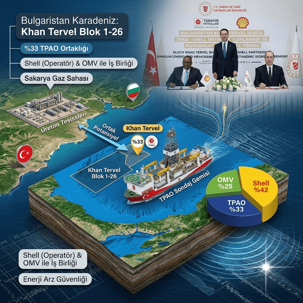 TPAO'dan Karadeniz'de Stratejik Hamle: Bulgaristan'daki Petrol ve Doğal Gaz Sahasına Yüzde 33 Ortak Oldu