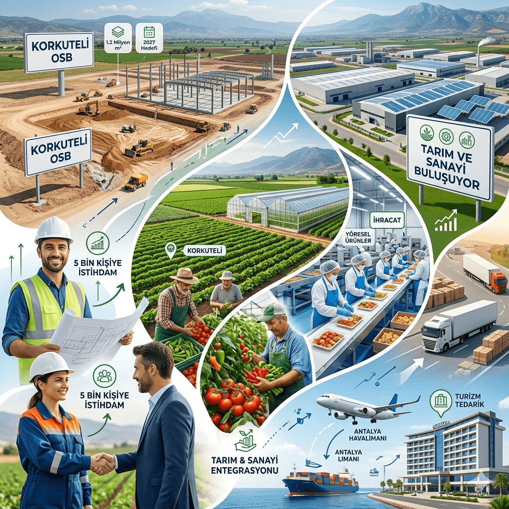 Antalya Korkuteli OSB 2027’de Açılıyor: 5 Bin Kişiye İstihdam ve Tarım Odaklı Sanayi Başlıyor