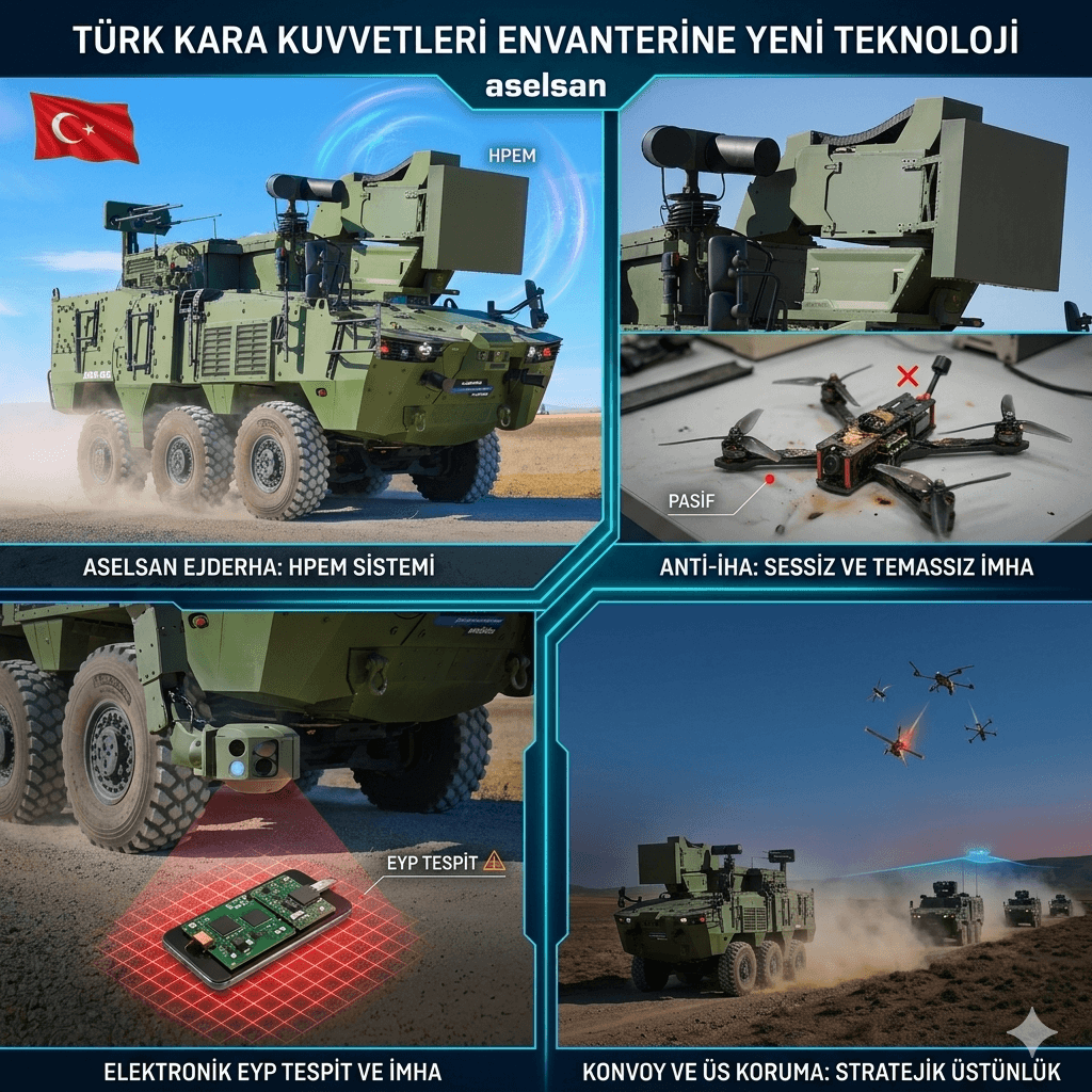 ASELSAN EJDERHA Sahada: Türkiye’nin Yeni Nesil HPEM Anti-İHA ve EYP Tespit Sistemi Envantere Girdi!