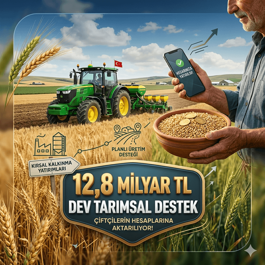 Çiftçiye Dev Destek! 12,8 Milyar TL’lik Tarımsal Ödeme Hesaplara Yatıyor: Tarih ve Detaylar Açıklandı