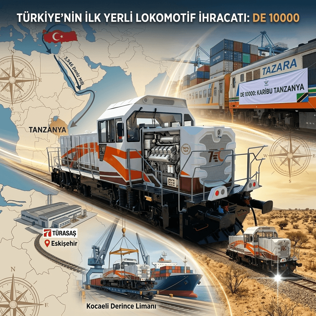 Türk Demiryolu Sanayisinde Tarihi Başarı: Yerli DE 10000 Lokomotifi ve Özgün Motor Tanzanya’ya İhraç Edildi