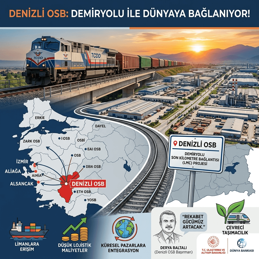 Denizli OSB’ye Demiryolu Müjdesi: Lojistik Maliyetler Düşecek, İhracat Hızlanacak!