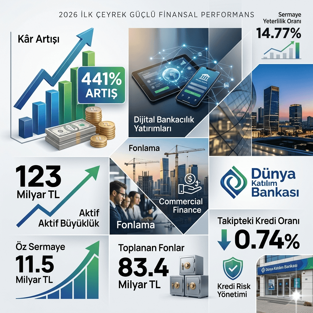Dünya Katılım Bankası’ndan Rekor İlk Çeyrek Performansı: Kâr Yüzde 441 Artarak 2 Milyar TL’ye Ulaştı