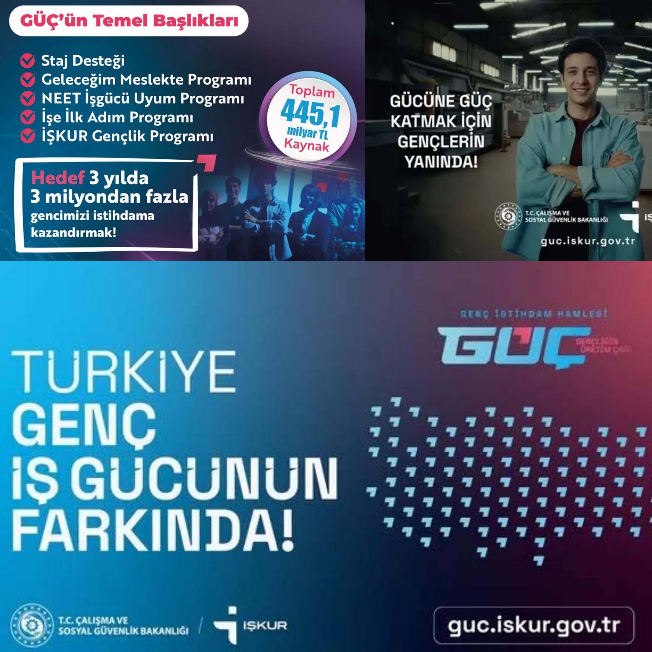 Genç İstihdamında Yeni Dönem Başladı  GÜÇ Programı ile 3 Milyon Genç Üretime Katılacak