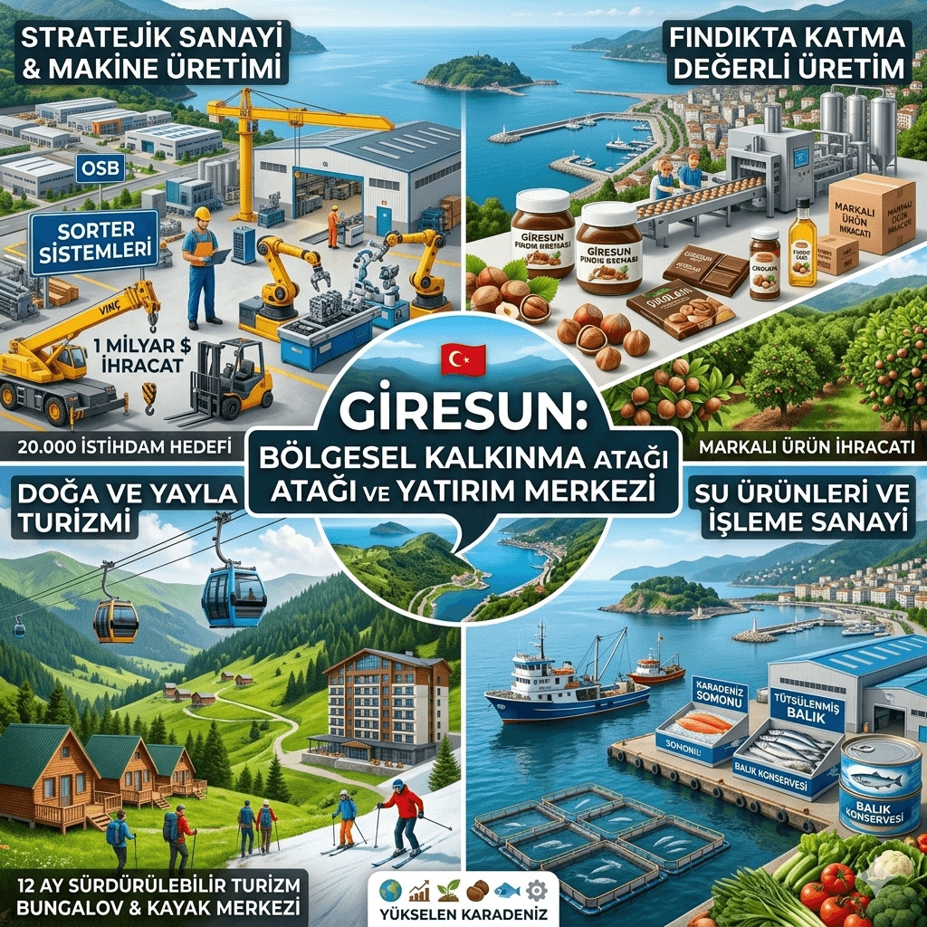 Giresun Tarımdan Sanayiye Dönüşüyor: OSB Yatırımları, 20 Bin İstihdam Hedefi ve Yeni Sektörlerle Ekonomide Büyük Sıçrama