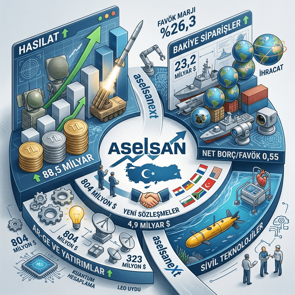 ASELSAN'dan Rekor İlk Yarı: Hasılat 88,5 Milyar TL'ye, Bakiye Siparişler 23,2 Milyar Dolara Ulaştı