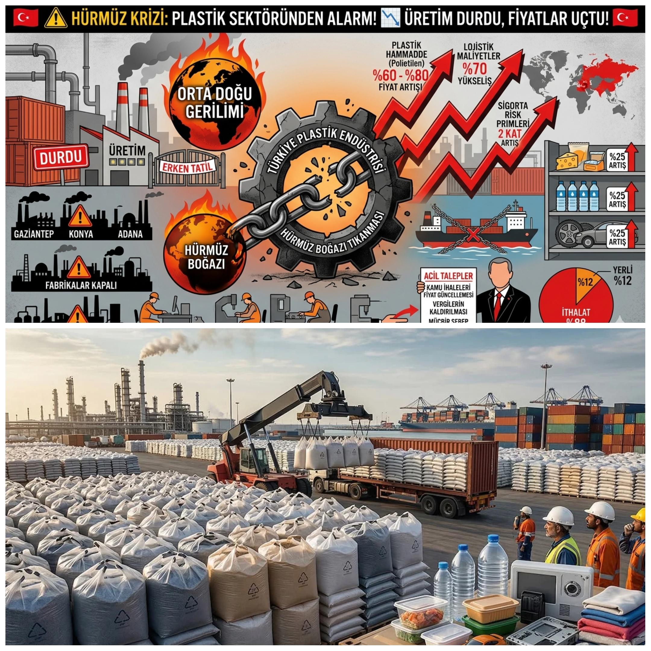 Hürmüz Boğazı Krizi Türkiye’yi Vurdu: Plastik Sektöründe Üretim Durdu, Hammadde Fiyatları %80 Arttı