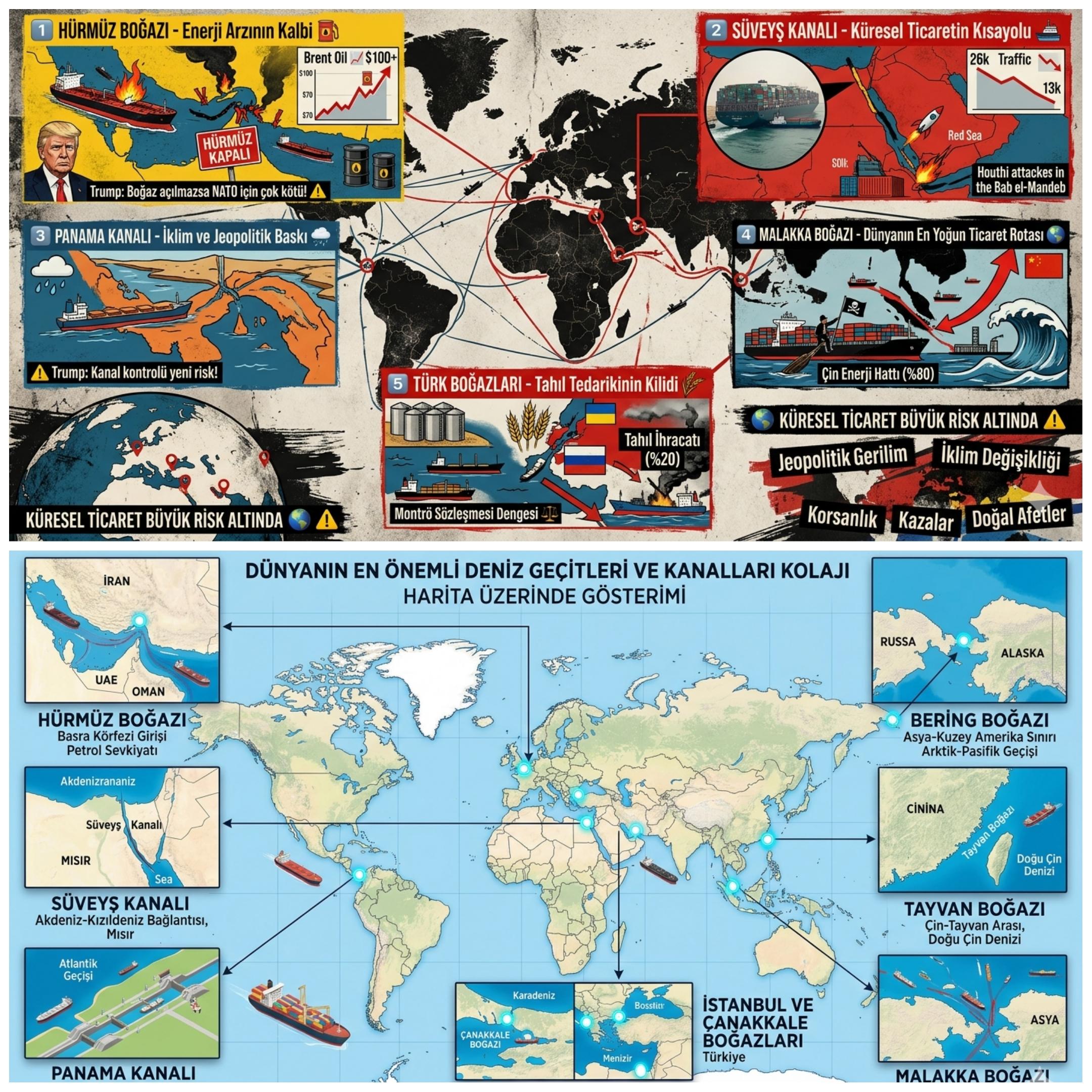 Hürmüz Krizi Küresel Ticareti Vurdu: Petrol 100 Doları Aştı, Küresel ticaretin kalbi olan Süveyş’ten Malakka’ya Kritik Boğazlar ve Geçiş Yolları Ne Durumda