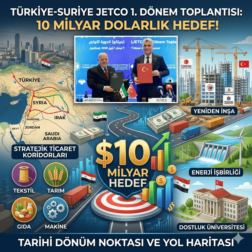 JETCO Anlaşmasıyla Türkiye-Suriye Ticaretinde Yeni Dönem: 10 Milyar Dolarlık Dev Hedef!