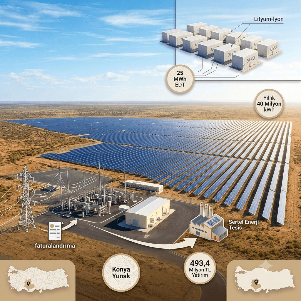 Sertel Enerji’den Konya’ya 493,4 Milyon TL’lik Dev GES Yatırımı! Yıllık 40 Milyon kWh Elektrik Üretilecek