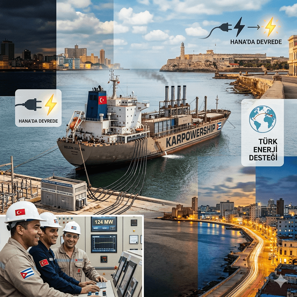Karpowership Belgin Sultan Havana’da: Küba’nın Elektrik Krizine Türk Yüzer Santral Çözümü!
