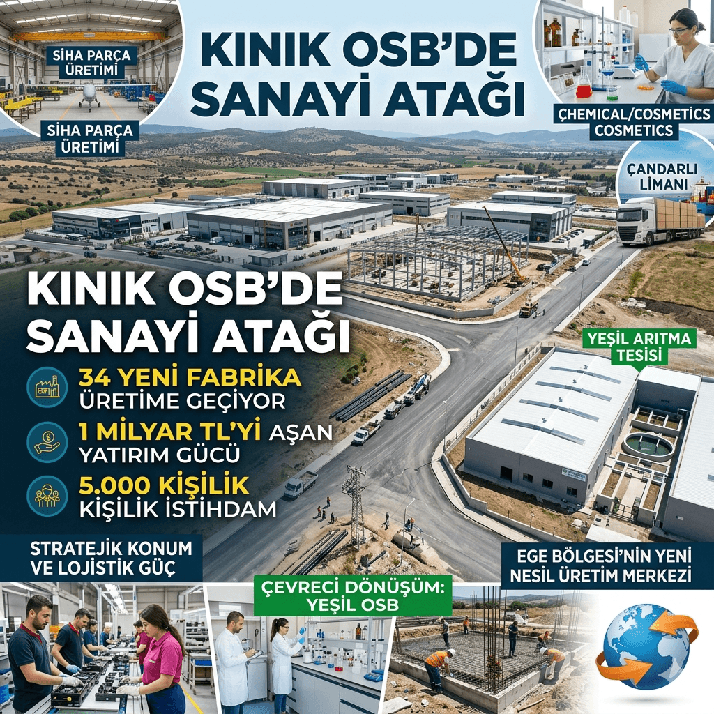 Kınık OSB’de Sanayi Patlaması: 34 Yeni Fabrika, 1 Milyar TL Yatırım ve 5.000 Kişilik İstihdam Geliyor