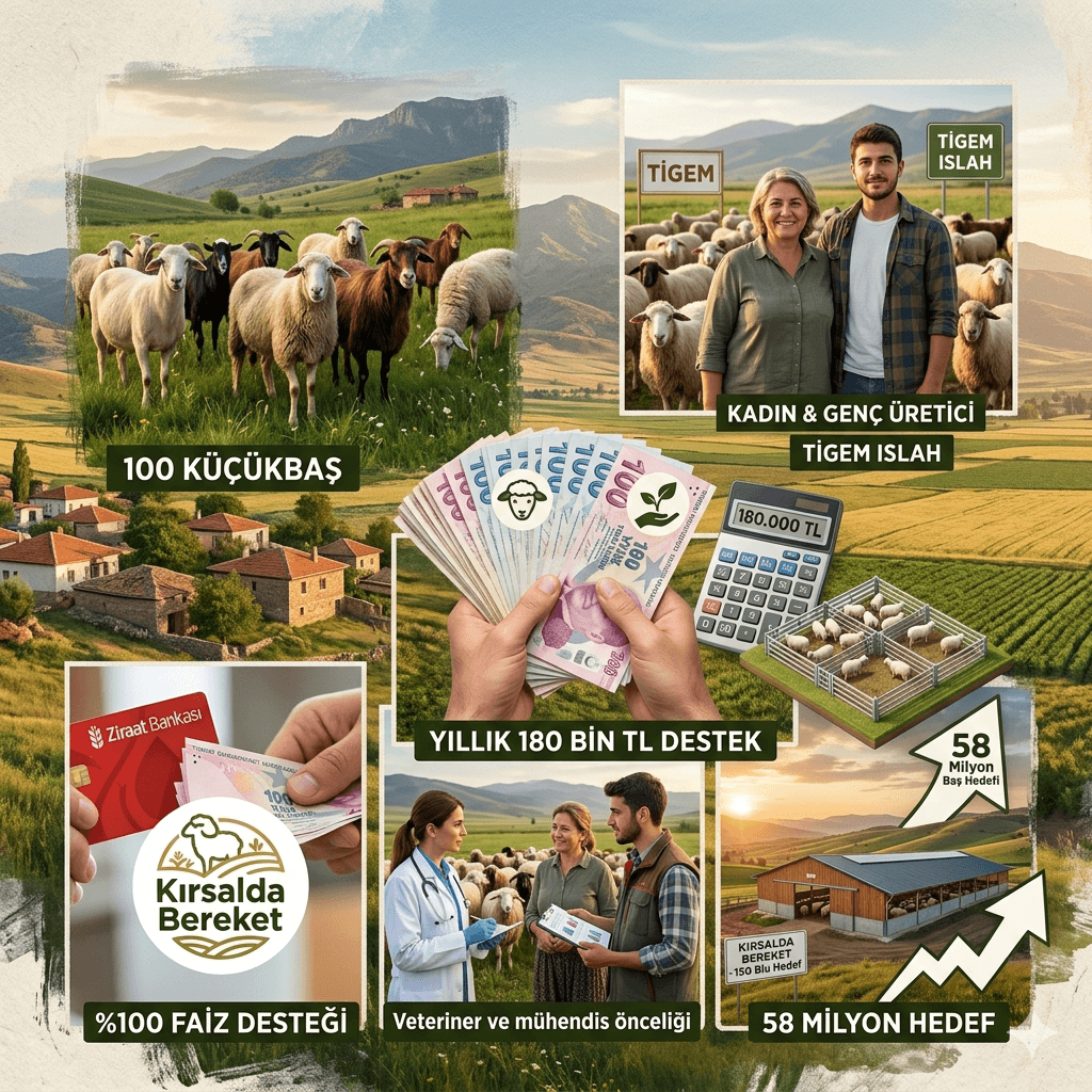 Küçükbaş Hayvancılığa Dev Destek: 100 Hayvan + Yıllık 180 Bin TL Teşvik Başladı!
