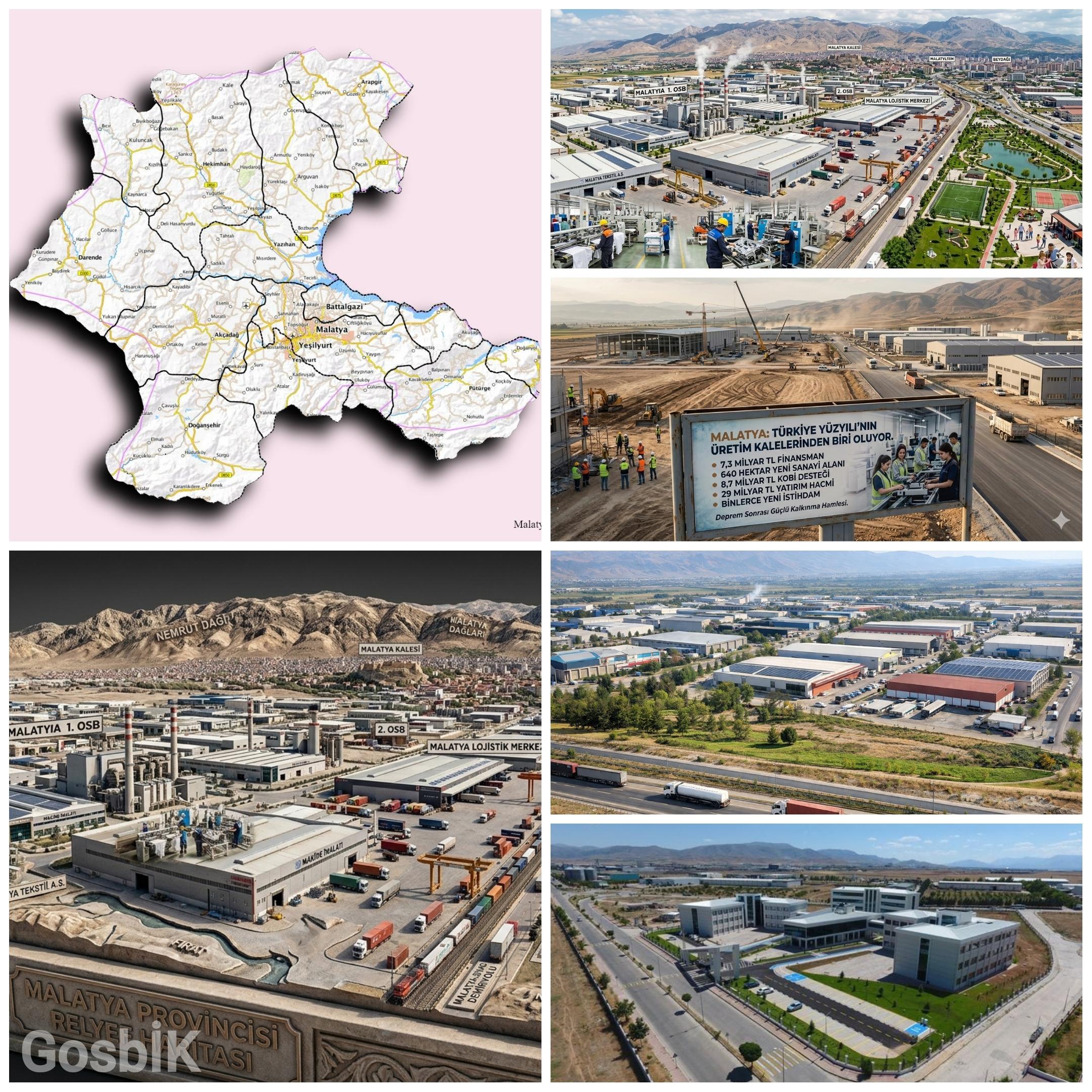 MALATYA YATIRIMLARLA KALKINIYOR: 7,3 MİLYAR TL FİNANSMAN, 640 HEKTAR YENİ SANAYİ ALANI