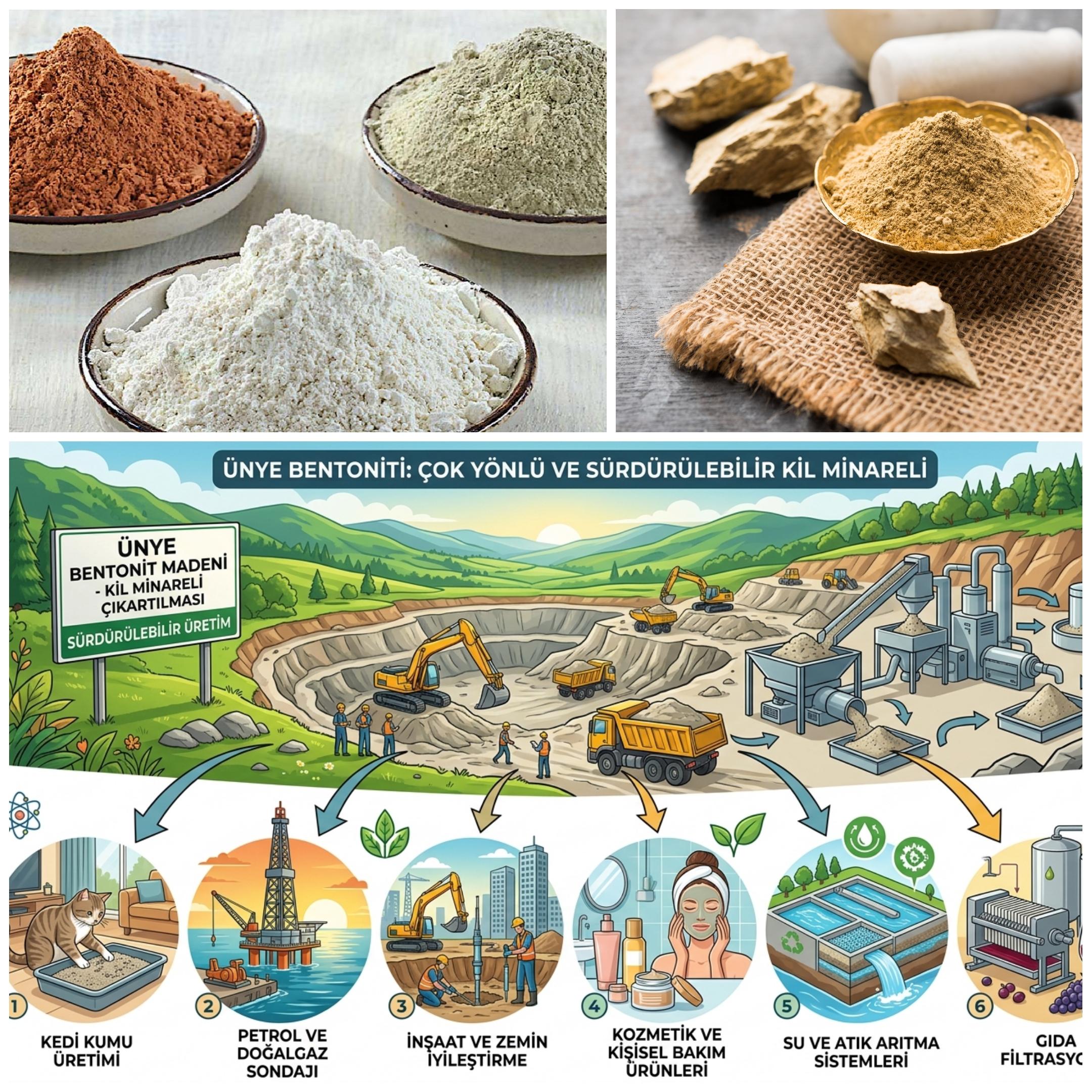 Ordu Ünye'de Çıkarılıyor, İçilebilir Kil Minerali Bentonit Olarak Geçiyor.