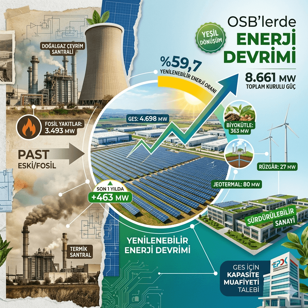 OSB’lerde Tarihi Dönüşüm: Yenilenebilir Enerji Fosil Yakıtları Geride Bıraktı!